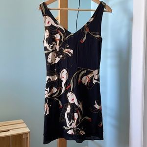 Aritzia - Stellera dress with floral print in black